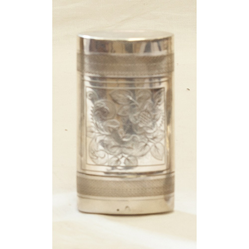 Sub.:12 - Lote: 91369 -  Estuche grabado en plata con punzones del platero Rodr�guez en C�rdoba de mediados del s. XIX.