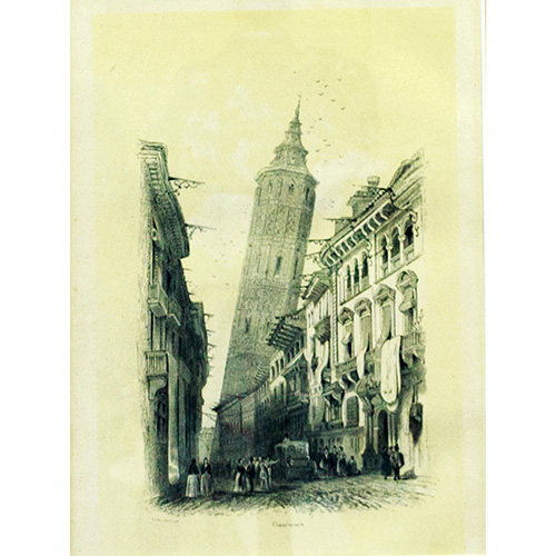 Sub.:12 - Lote: 22 - ADOLF FRANOISE PANNEMAKER (1822-1900) Saragosse. Zaragoza. Vista de la Torre Nueva