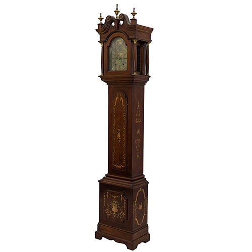 Sub.:13-On - Lote: 1155 -  Reloj London caja decoracin pintada siglo XX.