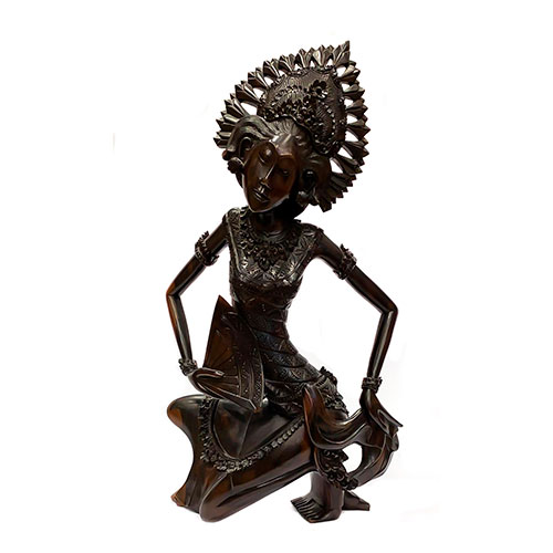 Sub.:13-On - Lote: 1131 -  Figura de Bali realizada en madera de palisandro tallada