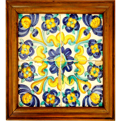 Sub.:13-On - Lote: 455 -  Azulejos de cermica aragonesa del siglo XIX
