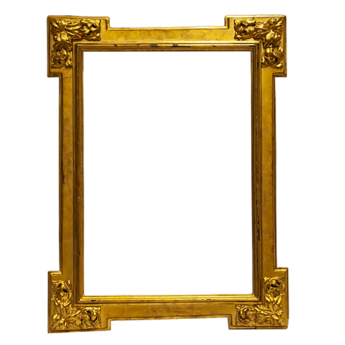 Sub.:13 - Lote: 1631 -  Marco de orejas �poca Felipe V en madera tallada redorado.