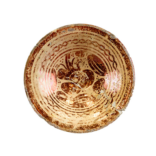Sub.:14-On - Lote: 325 -  Plato decorativo en cermica de Manises con reflejos, s. XVIII