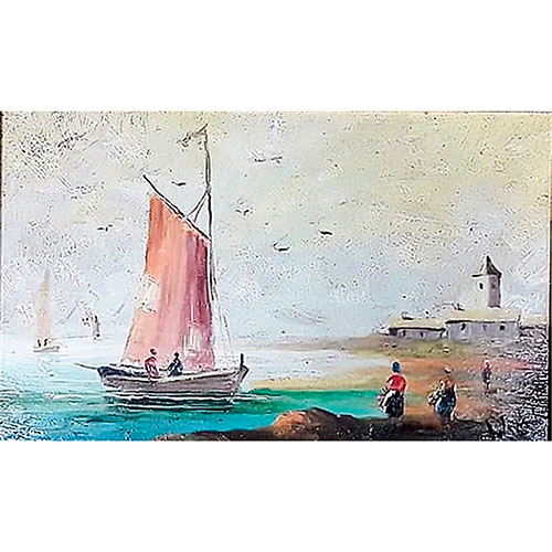 Sub.:14-On - Lote: 965 - ESCUELA ESPAOLA, S.XX Paisajes martimos