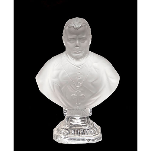 Sub.:14-On - Lote: 1444 -  Busto de obispo en cristal tallado y grabado