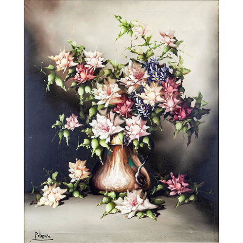 Sub.:14-On - Lote: 955 - ESCUELA ESPAOLA, S. XX Composicin floral