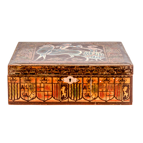 Sub.:14-On - Lote: 1643 -  Joyero en madera con cristal interior