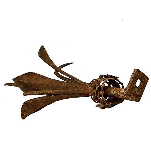 Sub.:14-On - Lote: 1655 -  Remate de verja en forma de flor en hierro