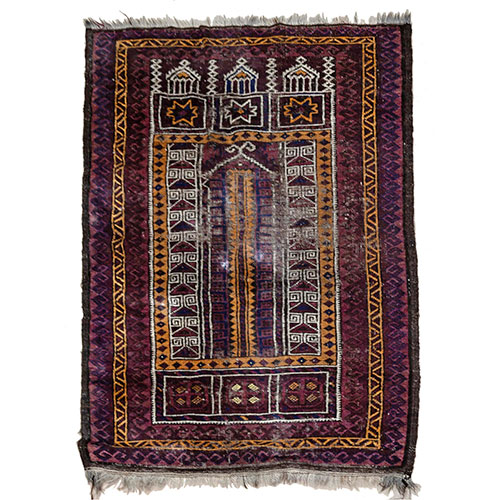 Sub.:14-On - Lote: 168 -  Alfombra de oraci�n con motivos geometrizados. Turca