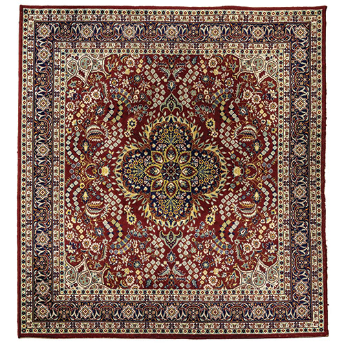 Sub.:14-On - Lote: 154 -  Alfombra mec�nica tipo persa en tonos granates y azules.