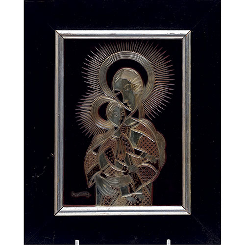 Sub.:14-On - Lote: 1466 - ANTONI PONS I CIRAC (Maella, 1921 - Barcelona,1998) Virgen con ni�o