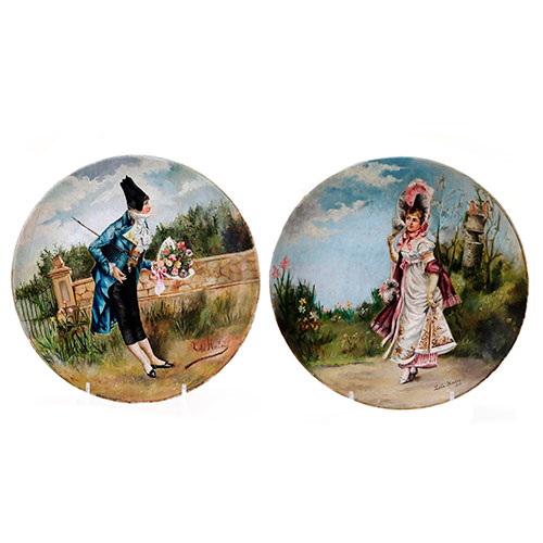 Sub.:14-On - Lote: 1106 - LOLA HORTET (S. XIX) Dama y caballero