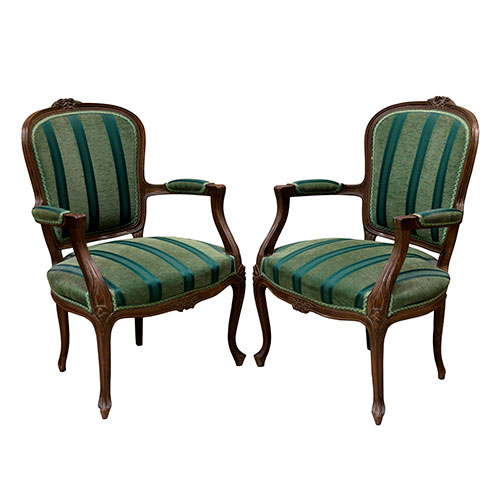 Sub.:14-On - Lote: 128 -  Pareja de butacas estilo Luis XV