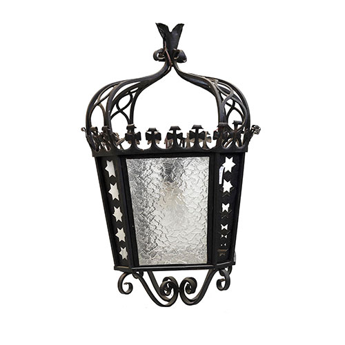 Sub.:14-On - Lote: 260 -  Farol de porche en hierro forjado