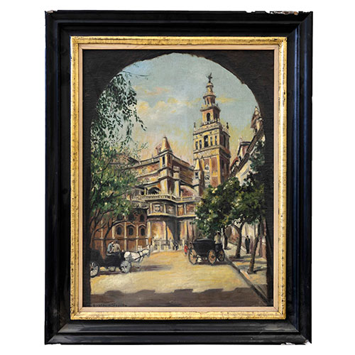 Sub.:14-On - Lote: 969 - ESCUELA ESPAOLA S. XX Vista de la Giralda