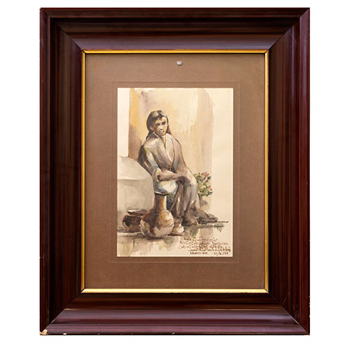 Sub.:14-On - Lote: 801 - JOS LUIS MARN DE L`HOTOLLERIE (1932, Zaragoza) Vendedora de cermica