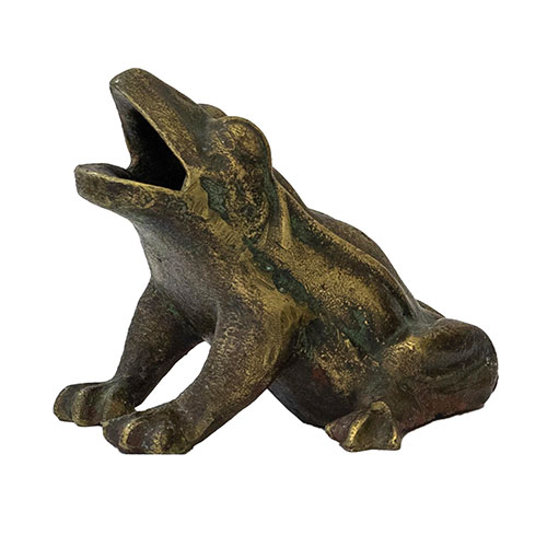 Sub.:14-On - Lote: 1588 -  Rana en bronce principios del siglo XX