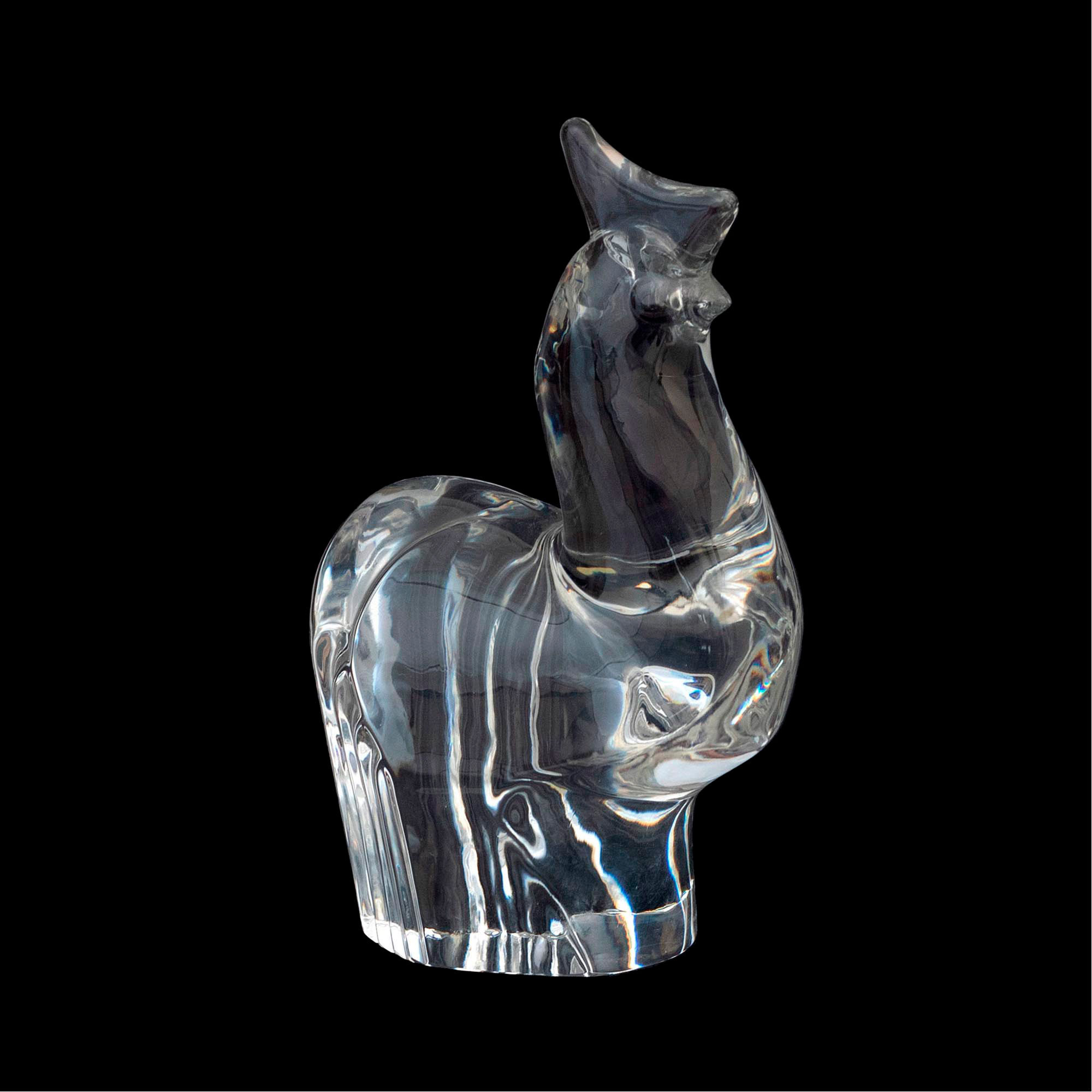 Sub.:14-On - Lote: 1474 -  Gallo en cristal Orrefors Alberius modelo A481-III