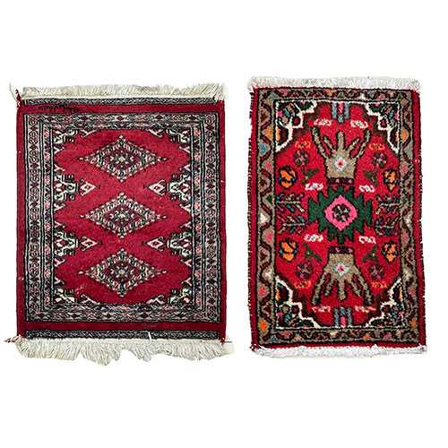 Sub.:14-On - Lote: 156 -  Dos peque�as alfombras en lana tipo persa