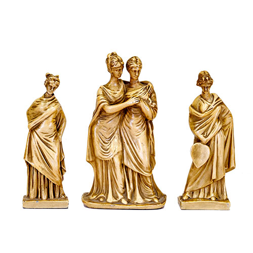 Sub.:14-On - Lote: 1567 -  Grupo de figuras femeninas