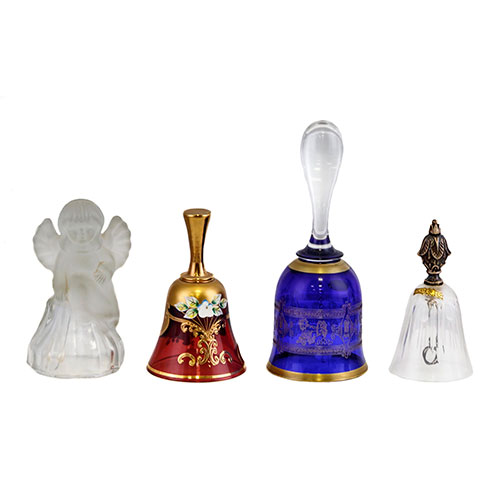 Sub.:14-On - Lote: 1440 -  Lote de cuatro campanitas en cristal