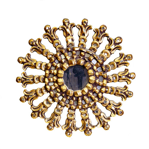 Sub.:14-On - Lote: 1547 -  Moldura de madera tallada con espejo