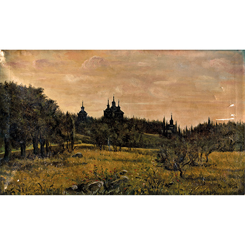 Sub.:14 - Lote: 1082 - MANUEL RAMOS ARTAL (Madrid, 1855 - 1900) Vista del Monasterio del Escorial