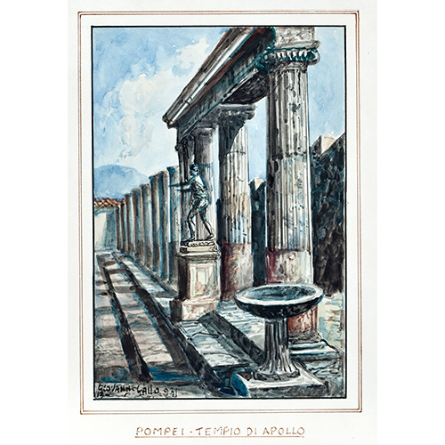 Sub.:14 - Lote: 40 - GUIOVANNI GALLO (1915 - ?) Pompei-Tempio di Apollo