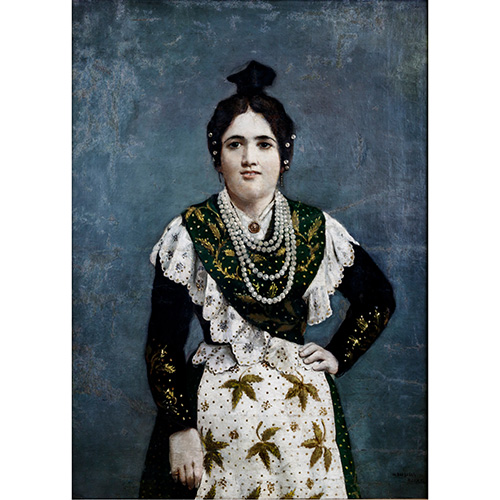 Sub.:14 - Lote: 13 - MARIANO BARBASN (Zaragoza, 1864 - 1924) Retrato de Dama