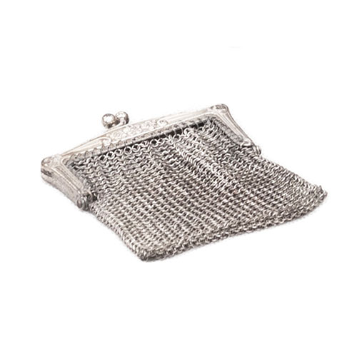 Sub.:15-Oc - Lote: 182 -  Monedero en plata y metal