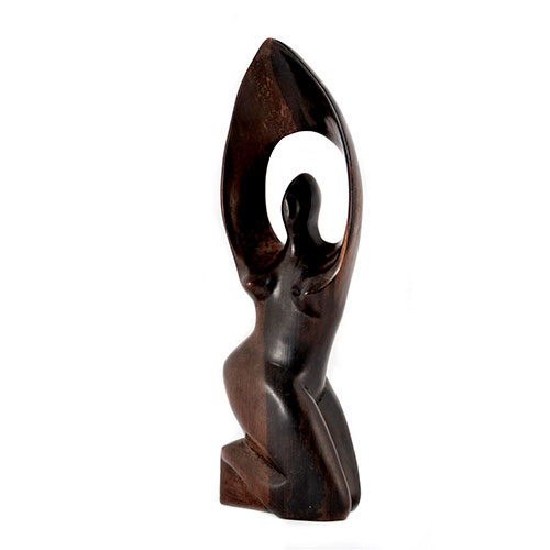 Sub.:15-Oc - Lote: 245 -  Mujer de rodillas con las manos sobre la cabeza