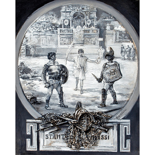 Sub.:15 - Lote: 2 - RICARDO VILLODAS DE LA TORRE (Madrid, 1846-Soria, 1904) Escena de gladiadores