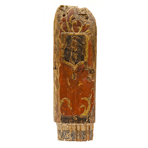Sub.:15 - Lote: 154 -  Trasera de talla en madera tallada y policromada, s. XVII.