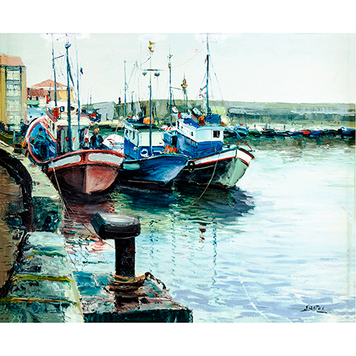 Sub.:16-Oc - Lote: 149 - ESCUELA ESPA�OLA, S. XX Vista de puerto