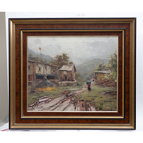 Sub.:16-Oc - Lote: 42 - ESCUELA VASCA, S.XX Mujer con parag�as