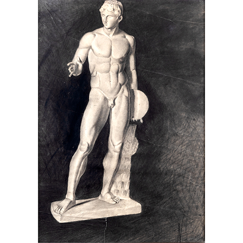 Sub.:16-Oc - Lote: 102 -  Escultura de atleta con disco