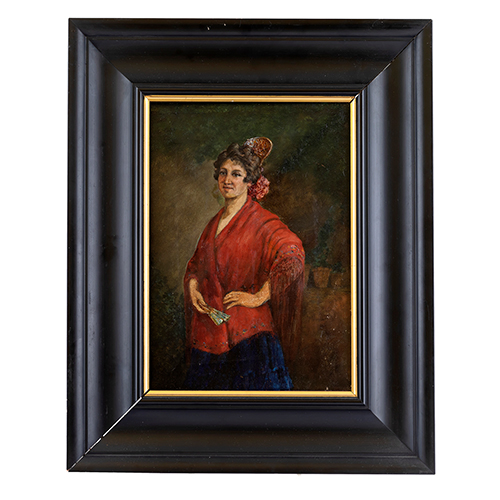 Sub.:16-Oc - Lote: 57 - ESCUELA SEVILLANA S. XIX Mujer con mant�n