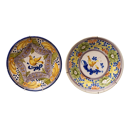 Sub.:16-Oc - Lote: 331 -  Dos platos de p�jaros en cer�mica de Manises.