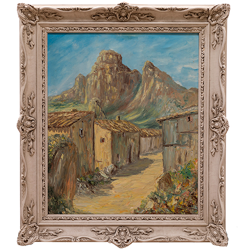 Sub.:16-Oc - Lote: 85 - ESCUELA ESPA�OLA, S. XX Pe�as y casas de Islallana, Rioja