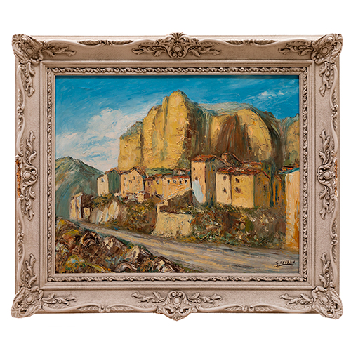 Sub.:16-Oc - Lote: 84 - ESCUELA ESPA�OLA, S. XX �leo sobre lienzo firmado, Jes�s Esteban