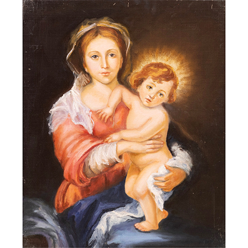 Sub.:16-Oc - Lote: 120 - MARIA PILAR TENA Virgen con ni�o