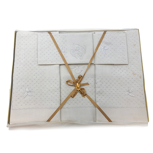 Sub.:16-Oc - Lote: 284 -  S�bana con almohad�n de hilo bordado con iniciales, para cama de 105 cm.