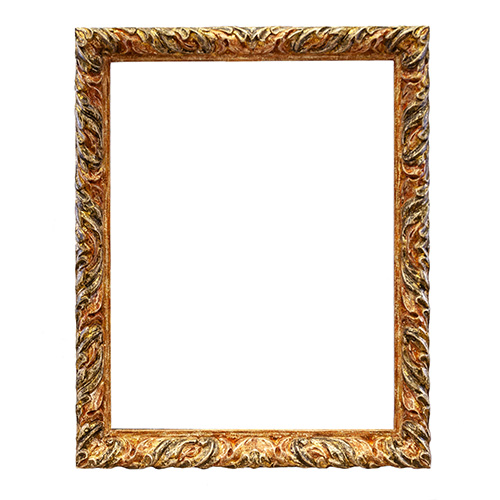 Sub.:16 - Lote: 1329 -  Marco tallado y policromado copia de los modelos del siglo XVII.