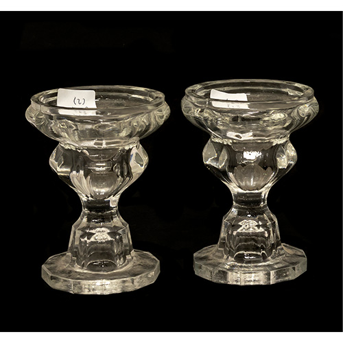 Sub.:16 - Lote: 1371 -  Lote de 2 vasos de cristal