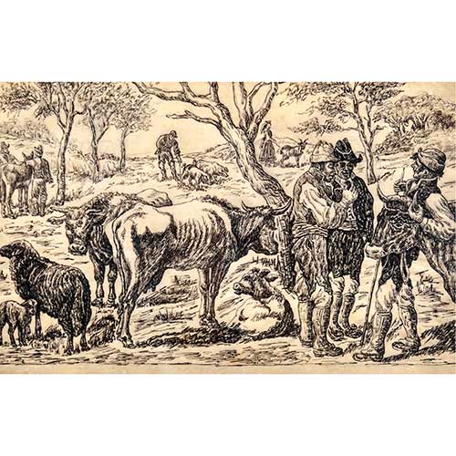 Sub.:17-Oc - Lote: 9 - ESCUELA ASTURIANA S. XX Ganaderos asturianos