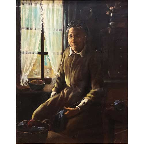 Sub.:17-Oc - Lote: 74 - JUAN ANTONIO NARVARTE (Pa�s Vasco, S. XX) Retrato a contraluz