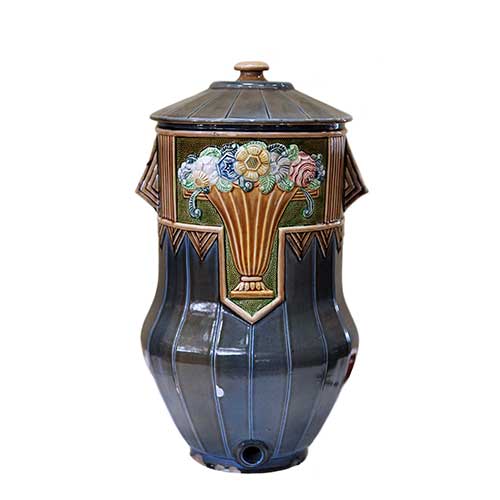 Sub.:17-Oc - Lote: 278 -  Dep�sito de agua Art Dec� en cer�mica vidriada y policromada