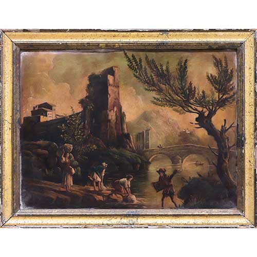 Sub.:17-Oc - Lote: 67 - ESCUELA SEVILLANA S. XIX Lavanderas