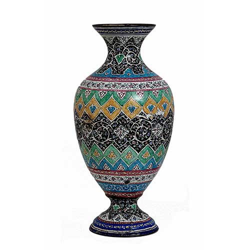 Sub.:17-Oc - Lote: 230 -  Jarr�n esmaltado creando escenas geom�tricas. Faltas.