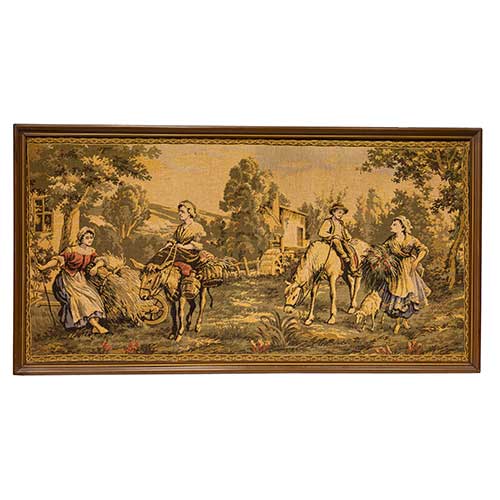 Sub.:17-Oc - Lote: 100 -  Pareja de tapices mec�nicos enmarcados.